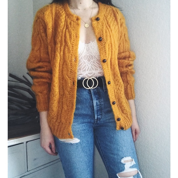 Benetton Mohair Fuzzy Cardigan | Poshmark